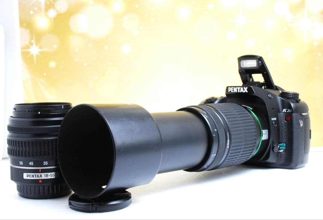 希少　PENTAX K20D-W 未発売モデル　ダブルレンズ⚡️初心者　警察用機