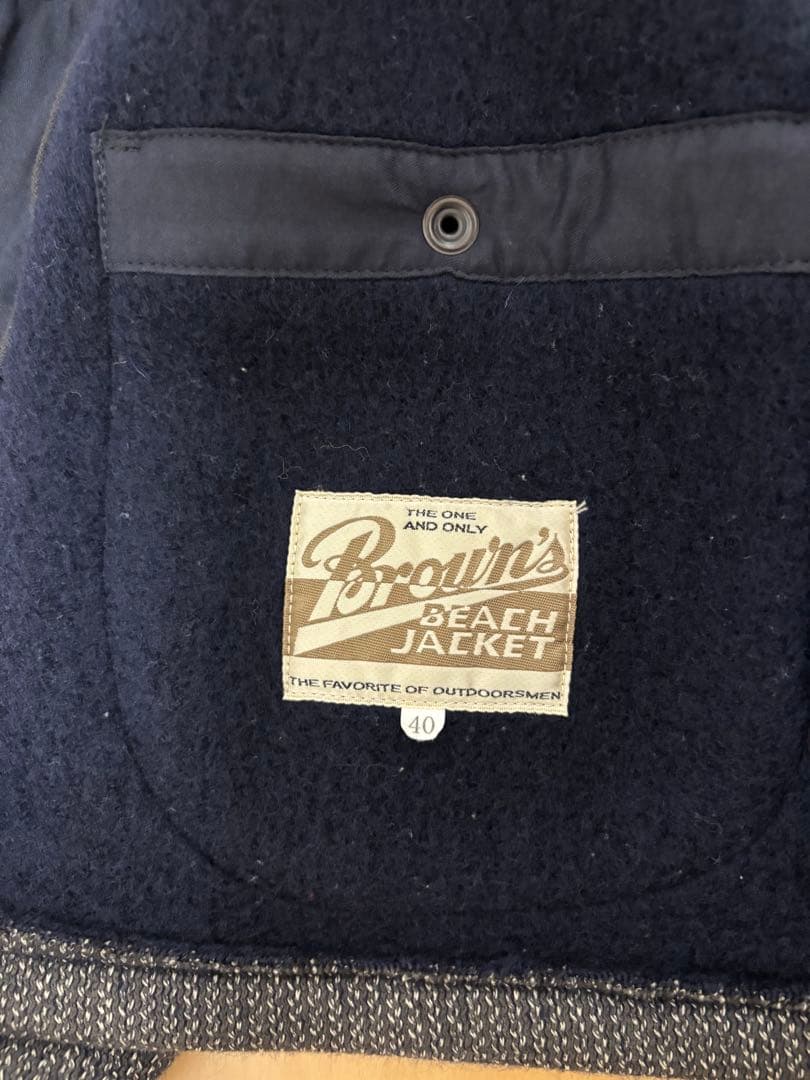 フルカウント製　ブラウンズビーチジャケット　ごま塩　40