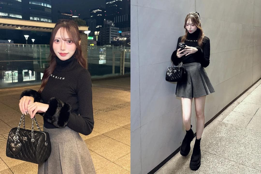 ダーリッチ darich スムースファーリブニットトップス アイボリー IVO