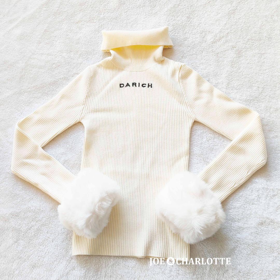 ダーリッチ darich スムースファーリブニットトップス アイボリー IVO