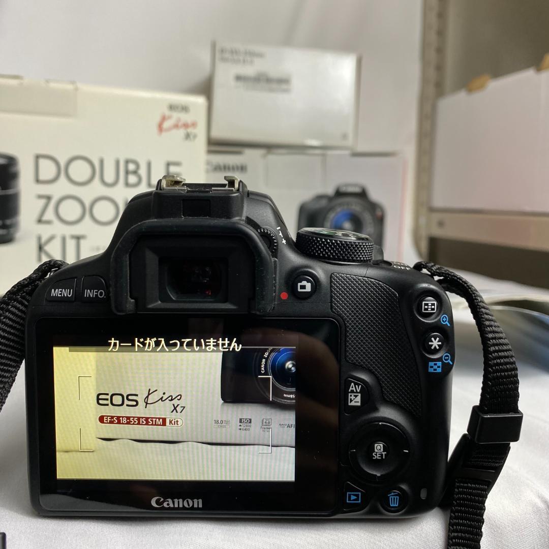 ★Canon EOS Kiss X7 キャノン ダブルズームキット バッグ付き