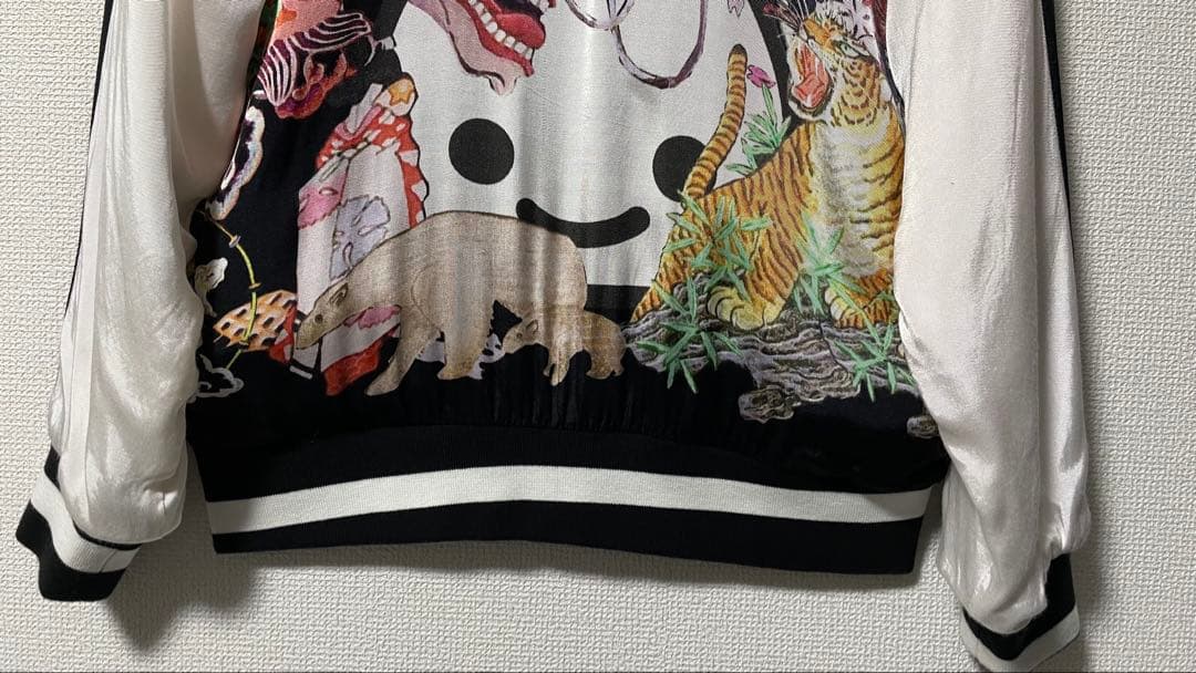 CUNE 八百万スカジャン ブラック ビンテージ 完売品 希少 ウサギ キューン