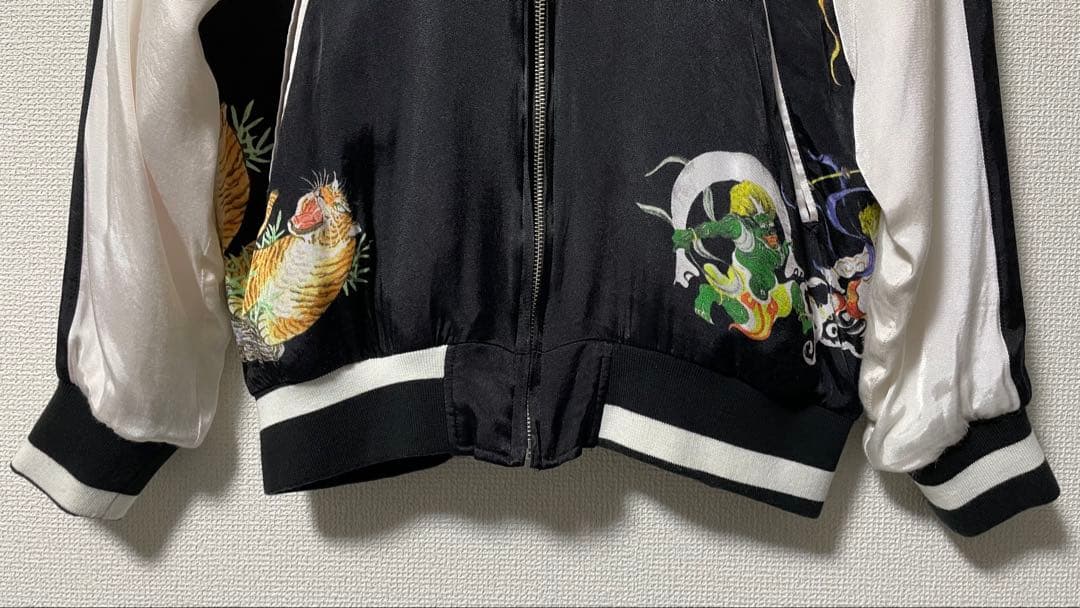 CUNE 八百万スカジャン ブラック ビンテージ 完売品 希少 ウサギ キューン