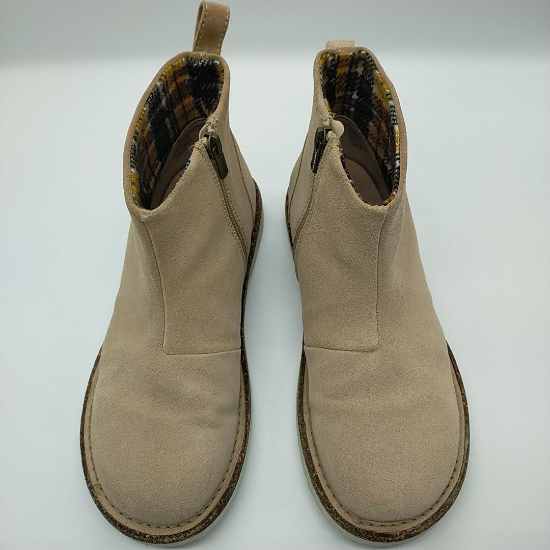 美品　ビルケンシュトック　メルローズ　サイドジップ　ブーツ　ベージュ　24.5