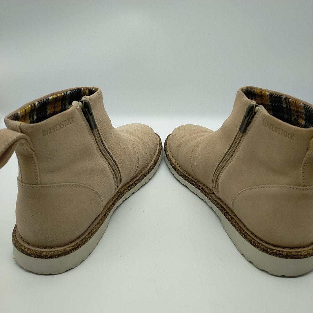 美品　ビルケンシュトック　メルローズ　サイドジップ　ブーツ　ベージュ　24.5