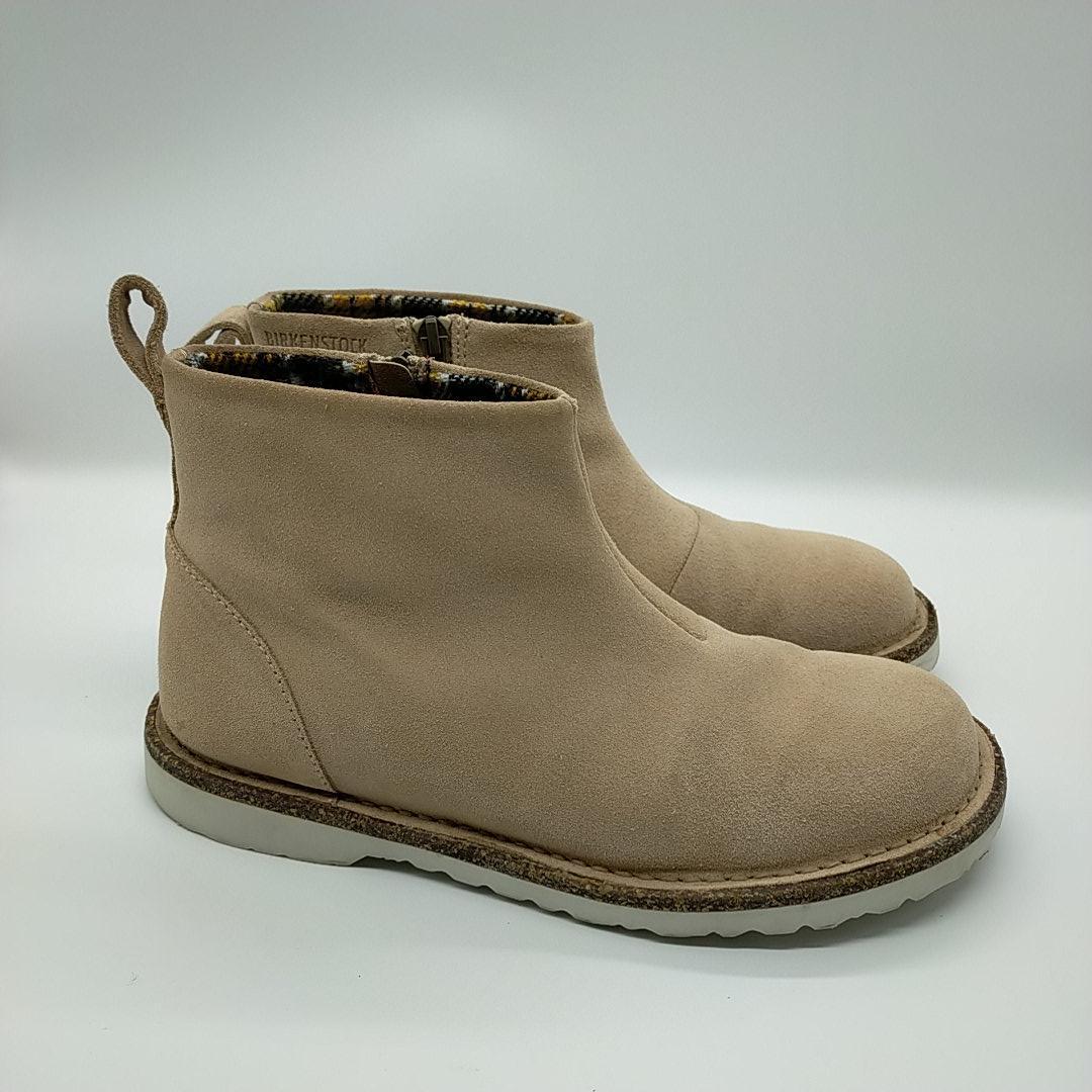 美品　ビルケンシュトック　メルローズ　サイドジップ　ブーツ　ベージュ　24.5