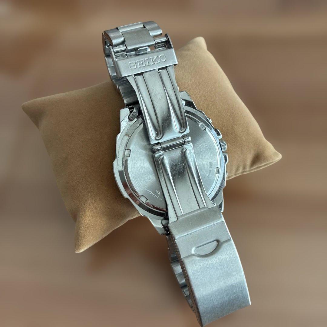 SEIKO SND193P1 クロノグラフ ブルー　青　逆輸入品