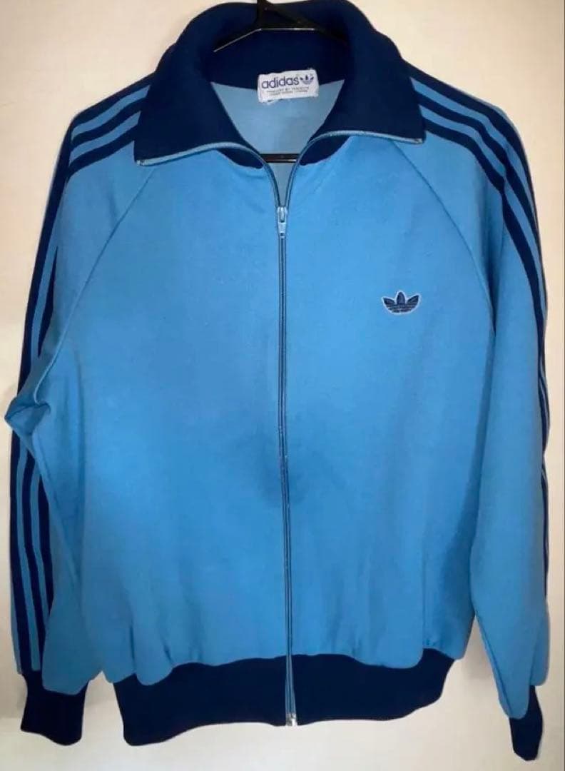 Adidas jacket アディダス　80s〜90s 水色
