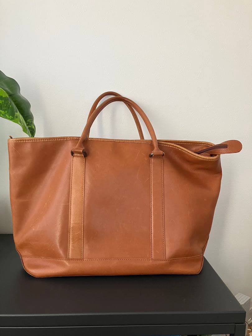 L.L.Bean トートバッグ レザー 本革 ブラウン 内側総柄