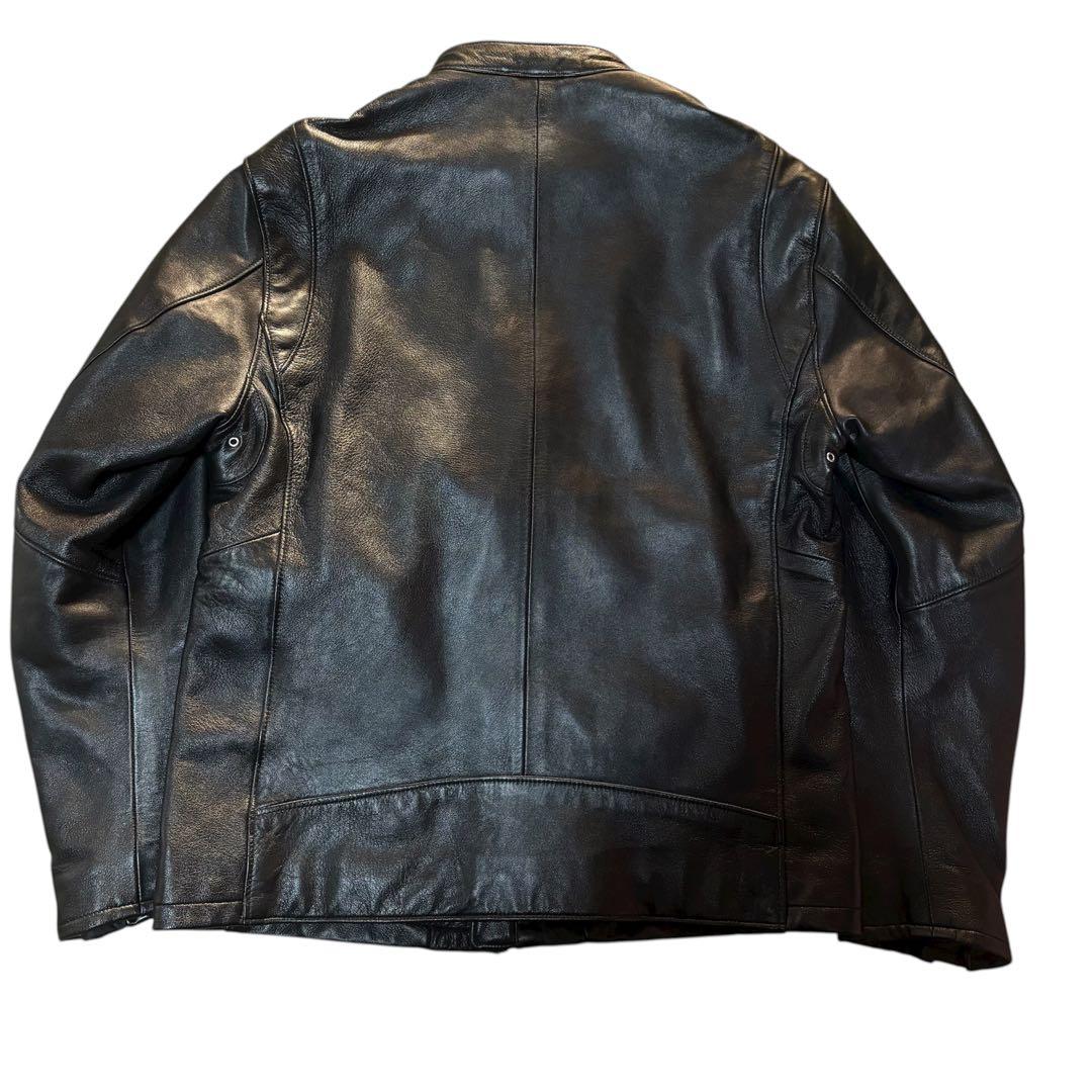 美品　ビューティ&ユース　シープスキン　羊革　レザーシングルライダースジャケット