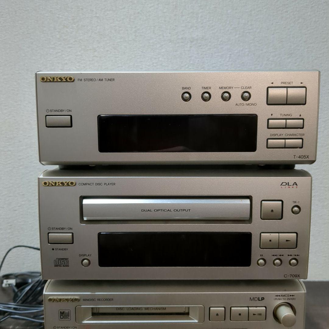 ONKYO オンキョー　FM・AM、CD、MD、アンプセット　M2079