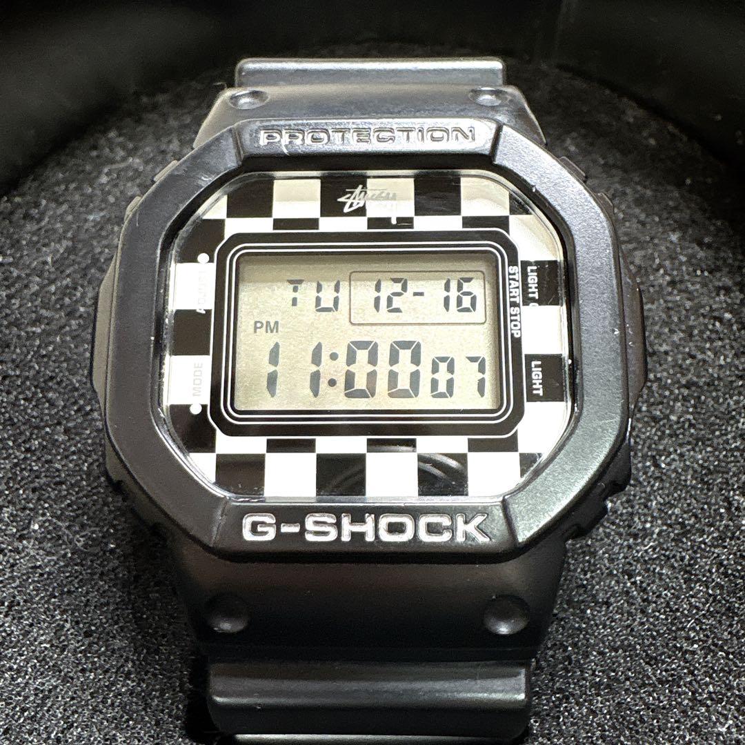 希少✨ G-SHOCK STUSSY コラボ 腕時計 別注 チェッカー QZ