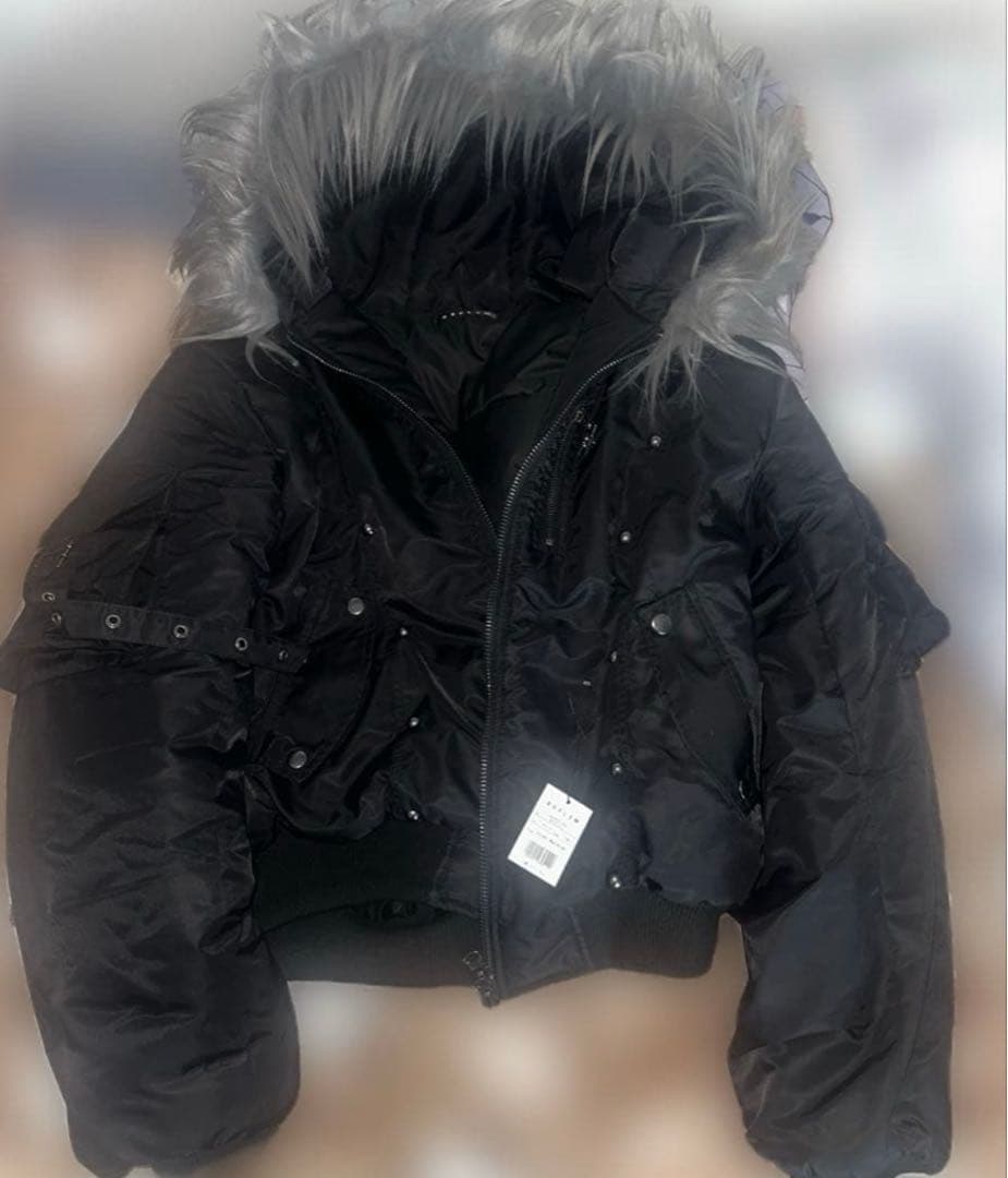 e*a様 REFLEM レフレム スタッズ付きナイロンN2Bジャケット ブラック