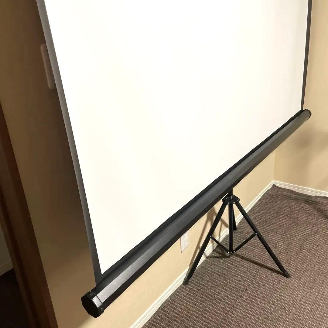 プロジェクタースクリーン　4K対応　自立式　100インチ　大きいサイズ
