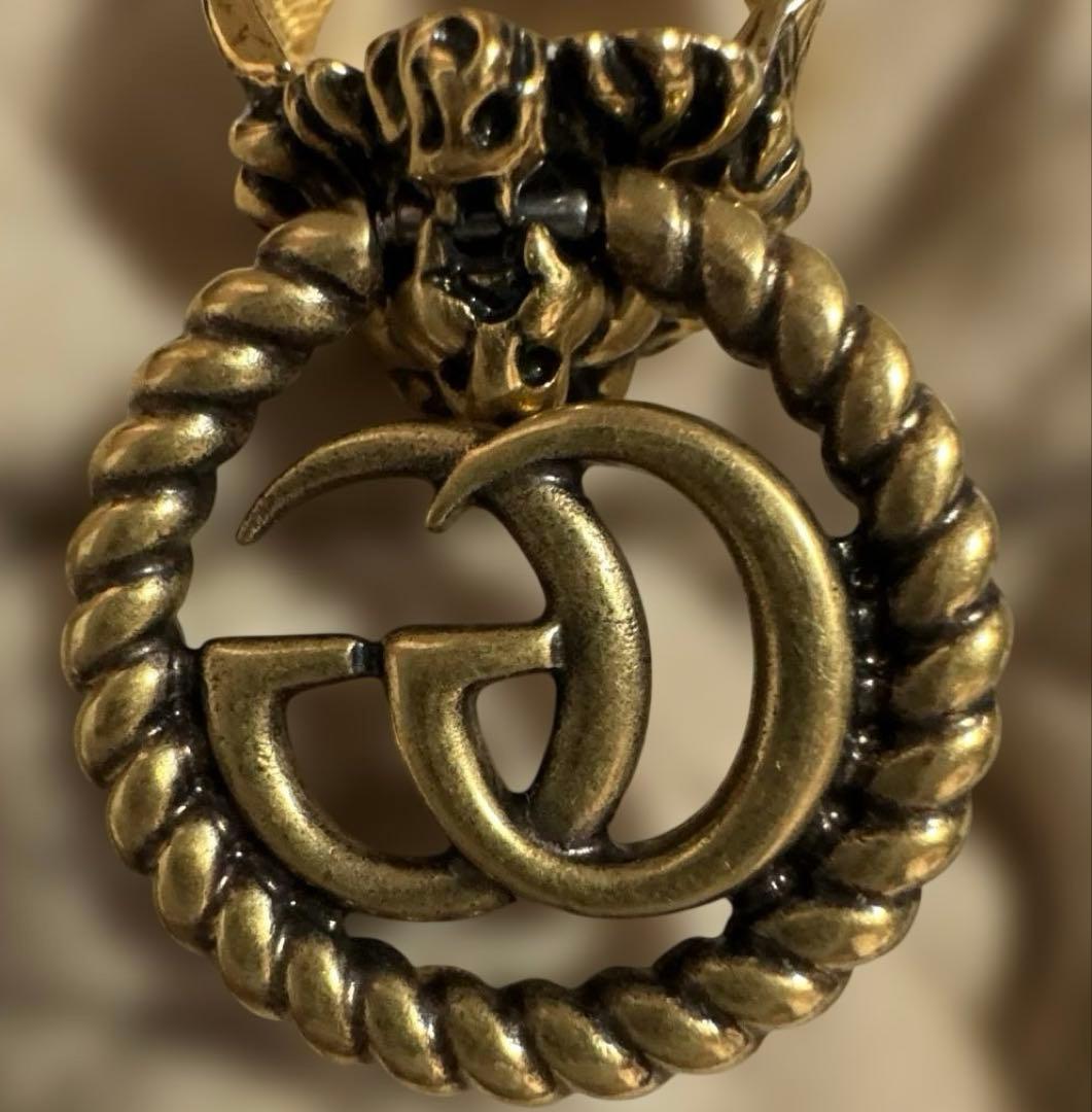 GUCCIライオンロゴ付きリング