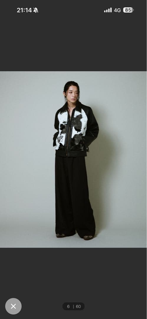 【新品タグ付き】Camphor wood フェイクハラコレザージャケ ット