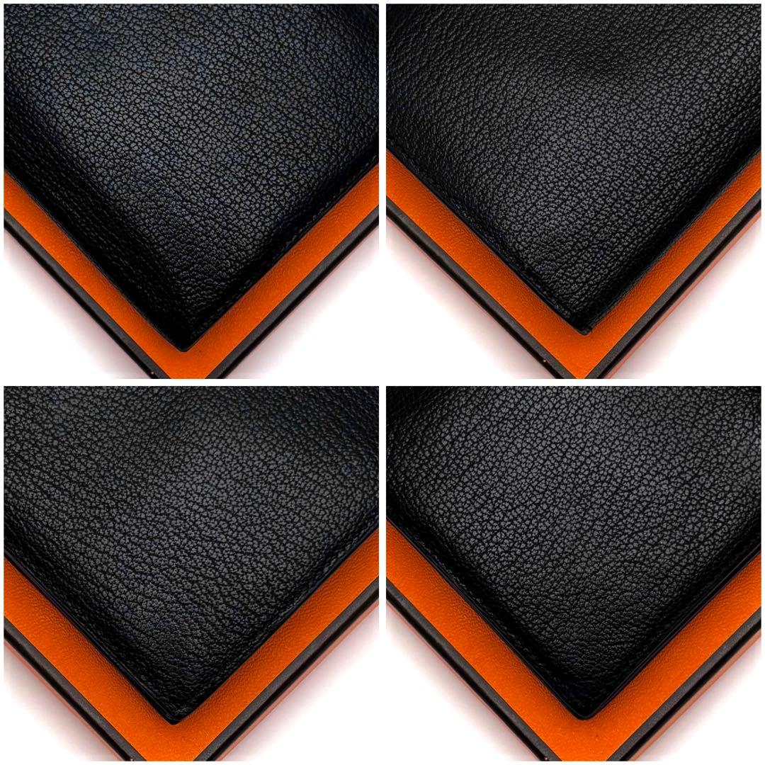 HERMES エルメス べアン スフレ 黒 ブラック ゴールド金具 長財布