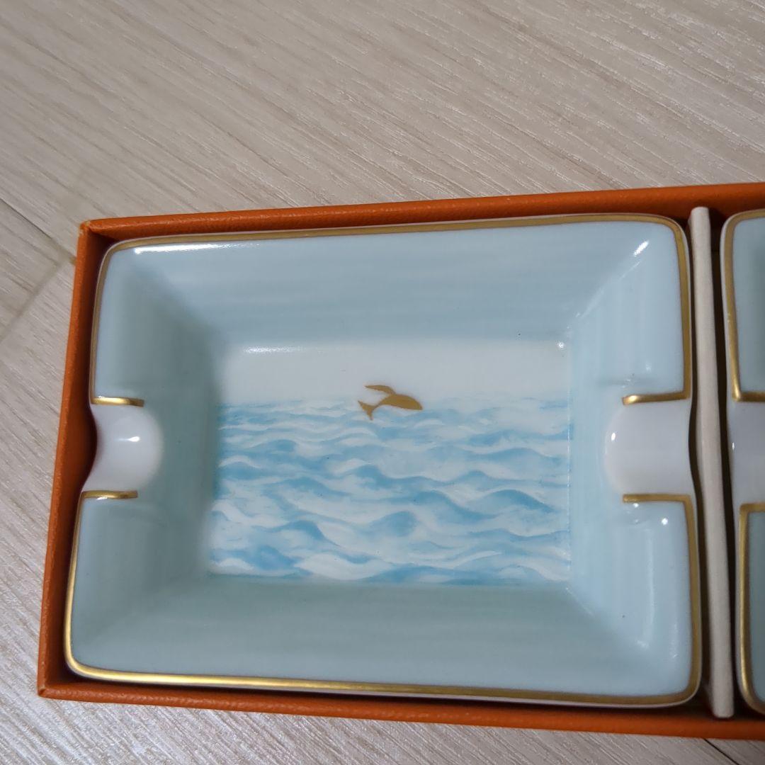 ★希少★【未使用品】HERMES　アッシュトレイ　2枚セット　灰皿　箱付き