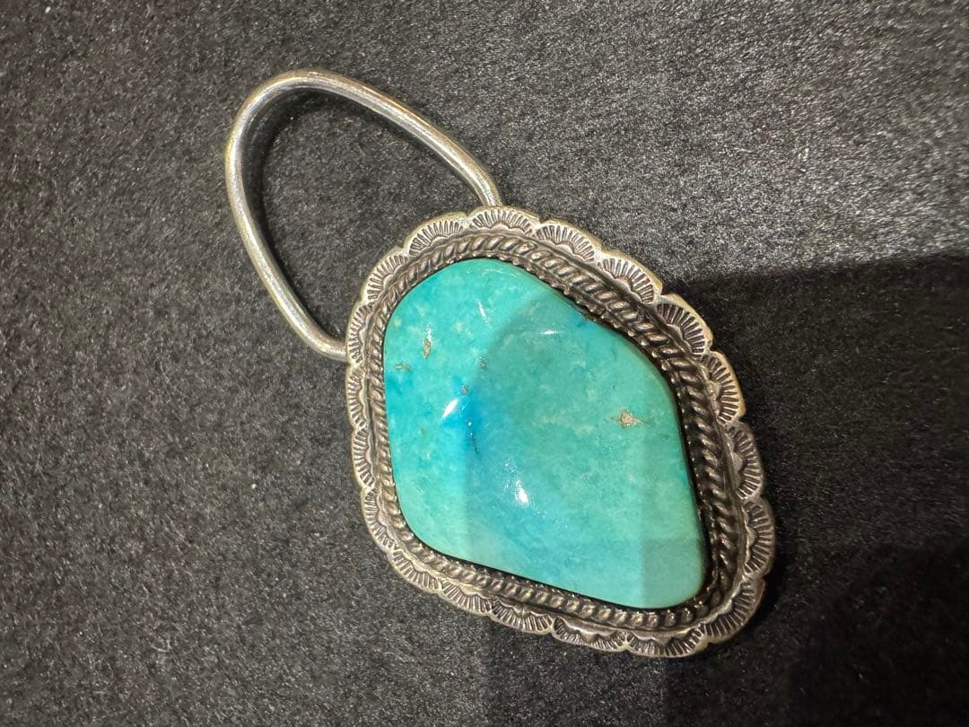 トーマス・カルセッタ　ターコイズ キーホルダー　キーリング　ナバホ