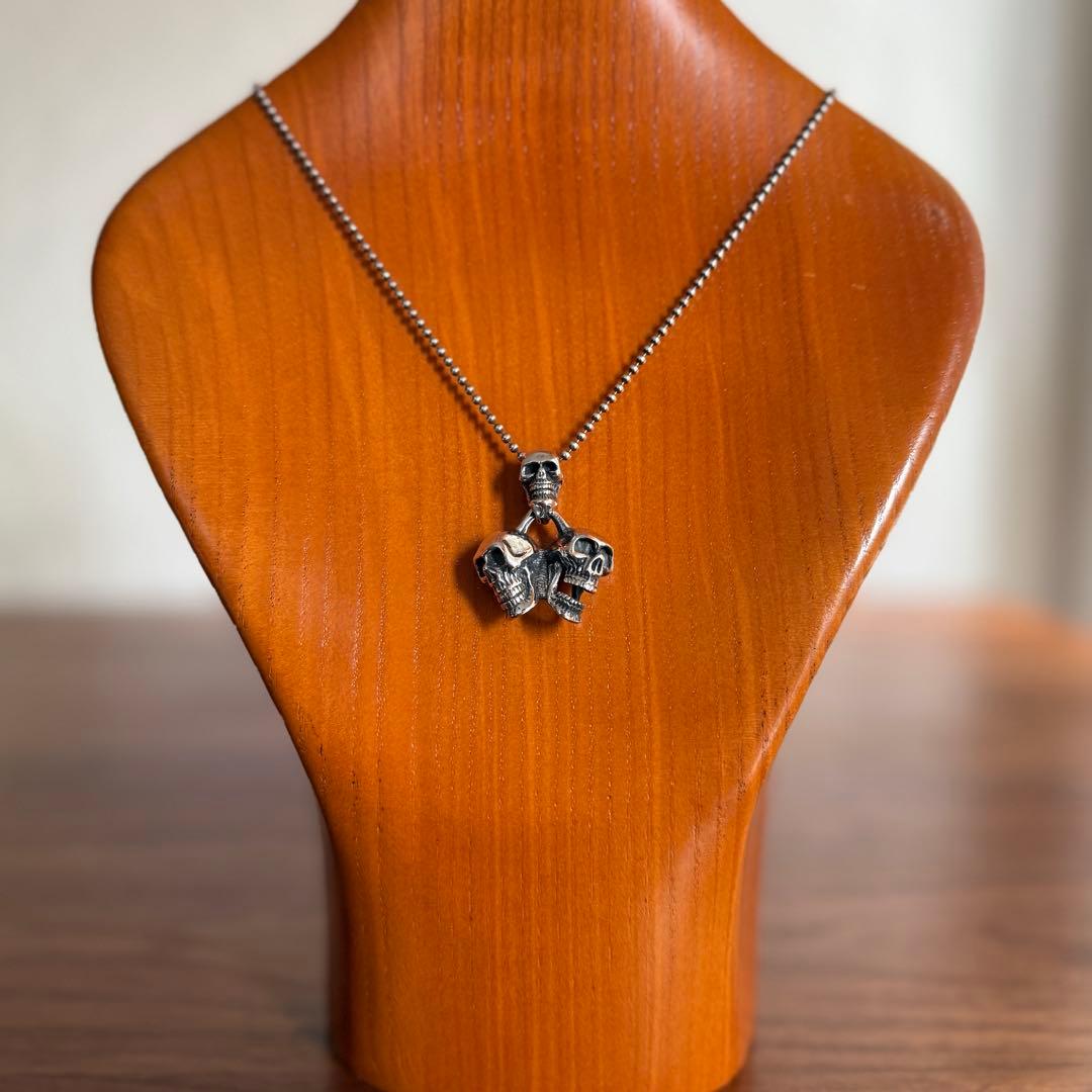 シルバー925無垢【新品】Mementoスカルペンダントsilver925本物