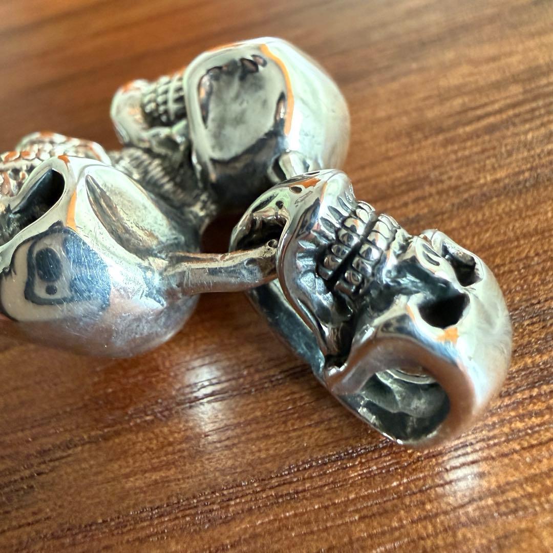 シルバー925無垢【新品】Mementoスカルペンダントsilver925本物