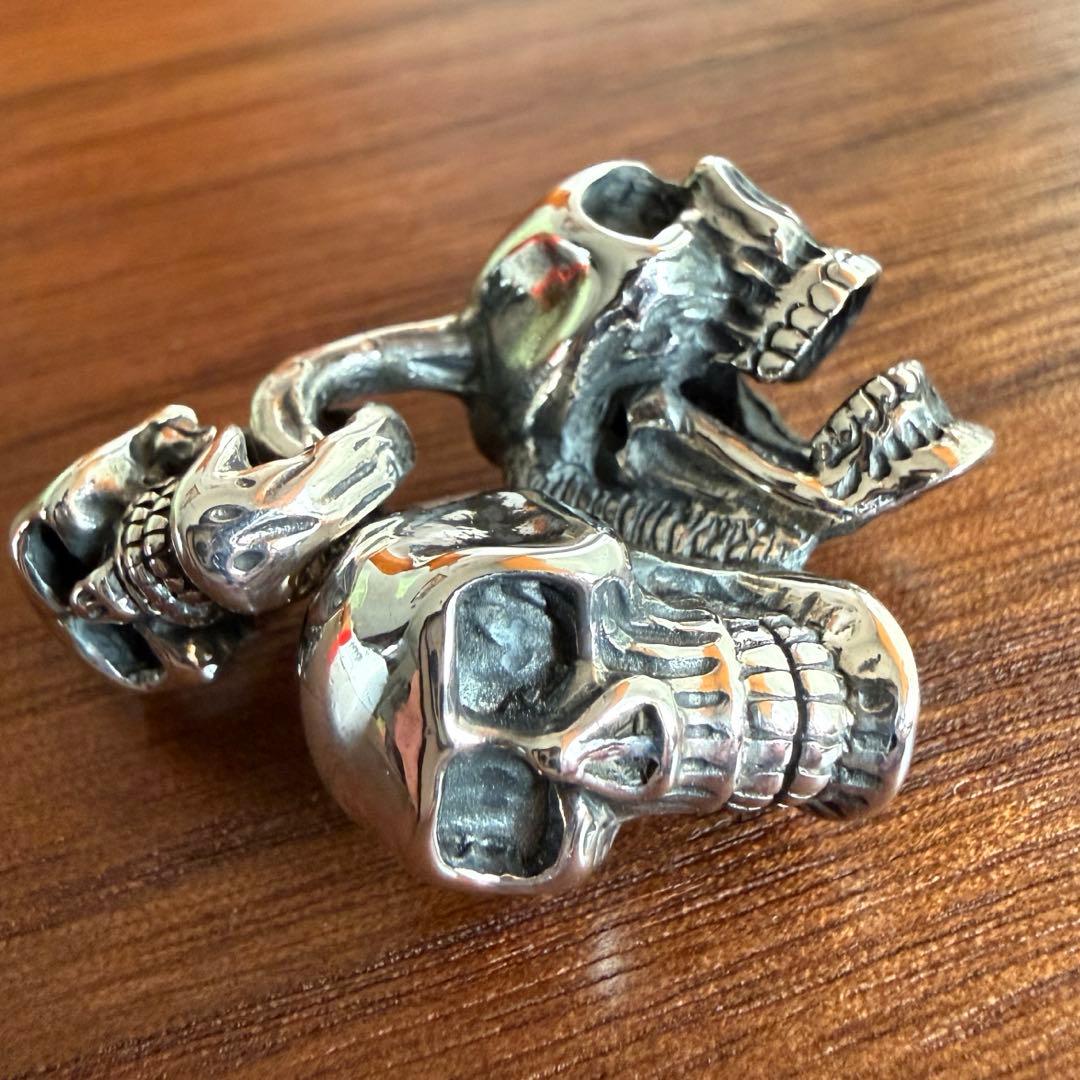 シルバー925無垢【新品】Mementoスカルペンダントsilver925本物