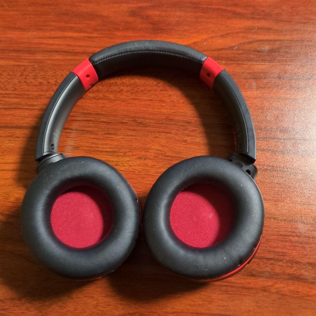Audio-Technica ワイヤレスヘッドホン ブラック/レッド