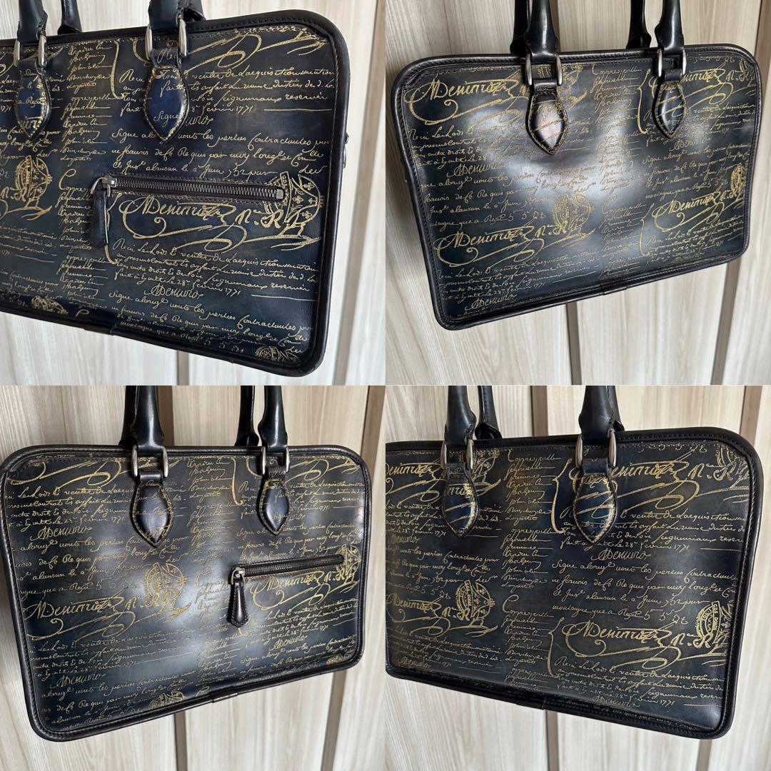 K*♡様 特注70万 ベルルッティ アンジュールミニ バッグ ブルー ゴールデン