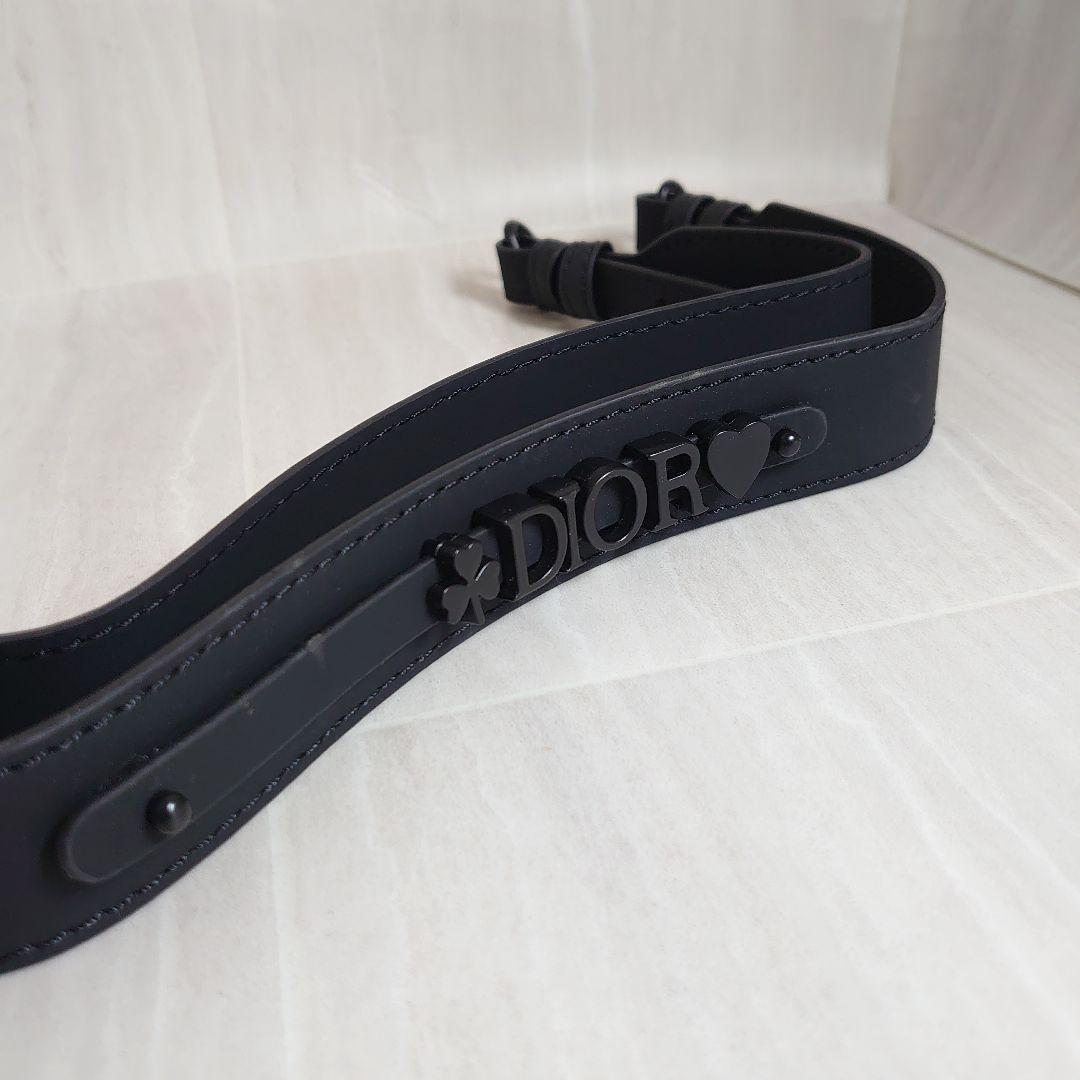Dior ブラック レザー ショルダー バッグ ストラップ