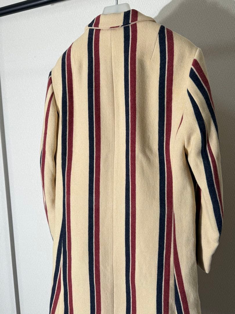 ドリスヴァンノッテン 13aw ストライプ柄 チェスターコート ウールコート