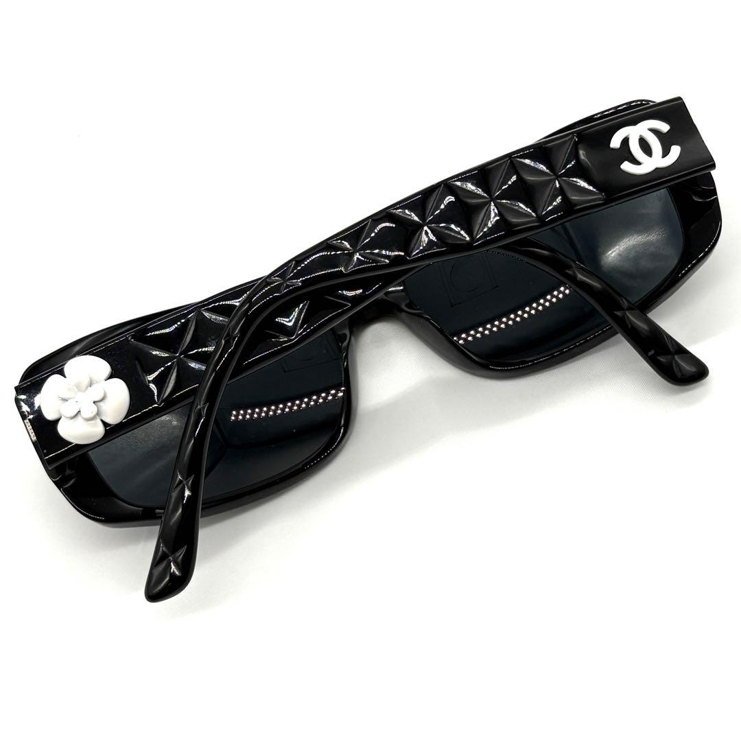 シャネル 5111 カメリア サングラス ブラック プラスチック 美品 正規品