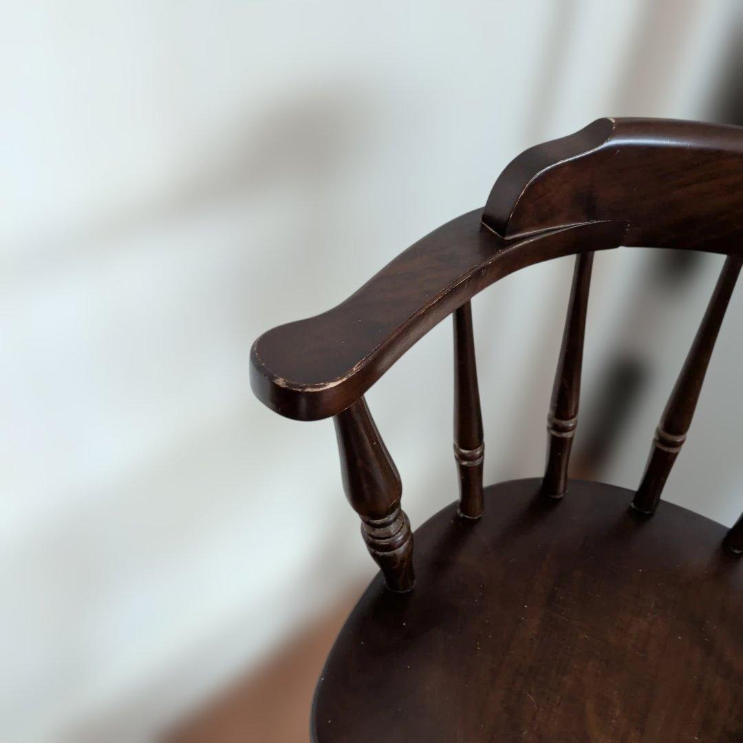 飛騨産業株式会社　木製ハイチェア ダークブラウン