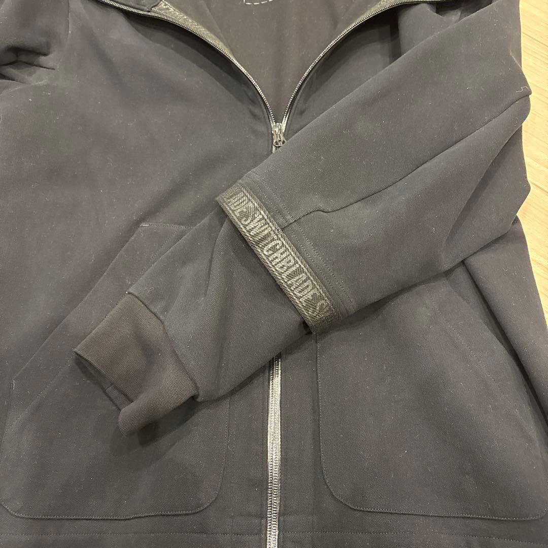 SWITCHBLADE フード付きブラックロングジャケット