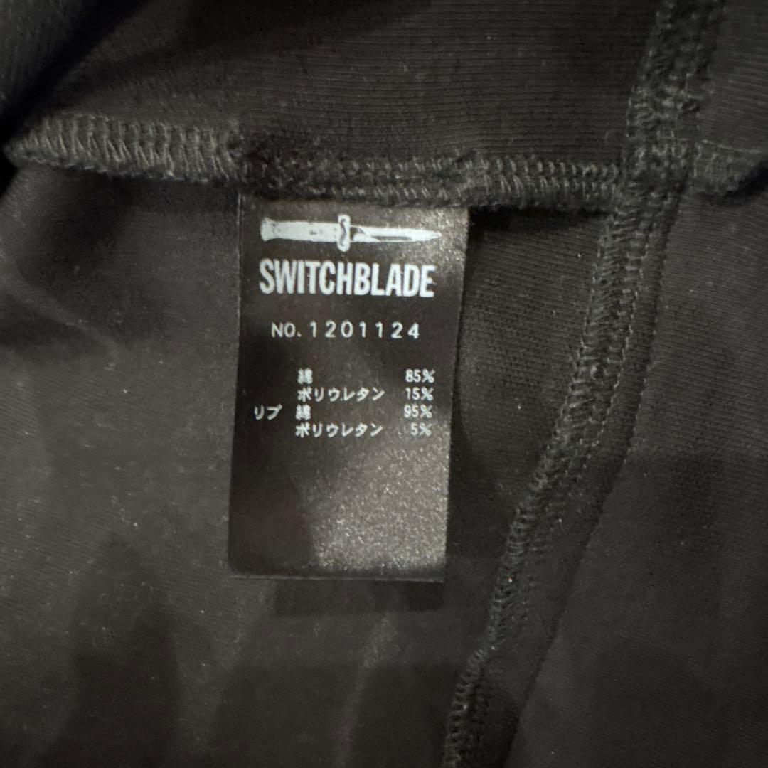 SWITCHBLADE フード付きブラックロングジャケット