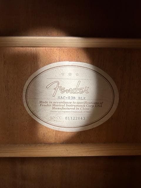 Fender SAC-03B-BLK アコースティックギター