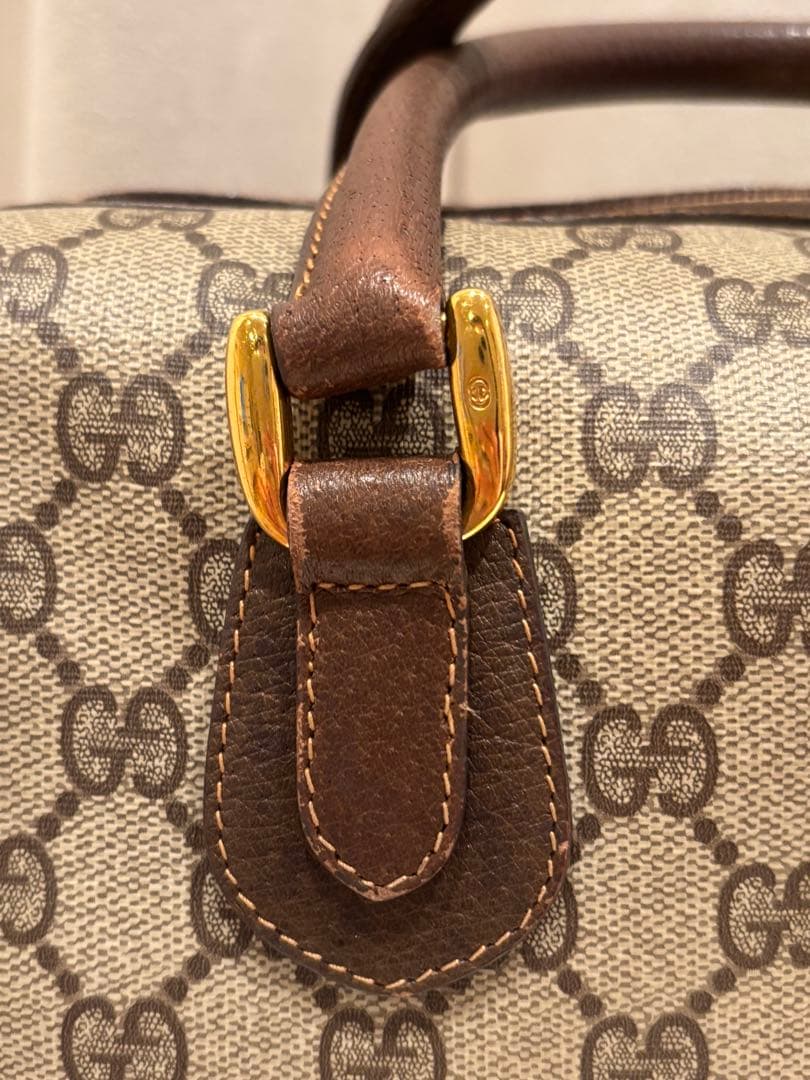 GUCCI オールドグッチ ヴィンテージ GG レザー ボストンバッグ