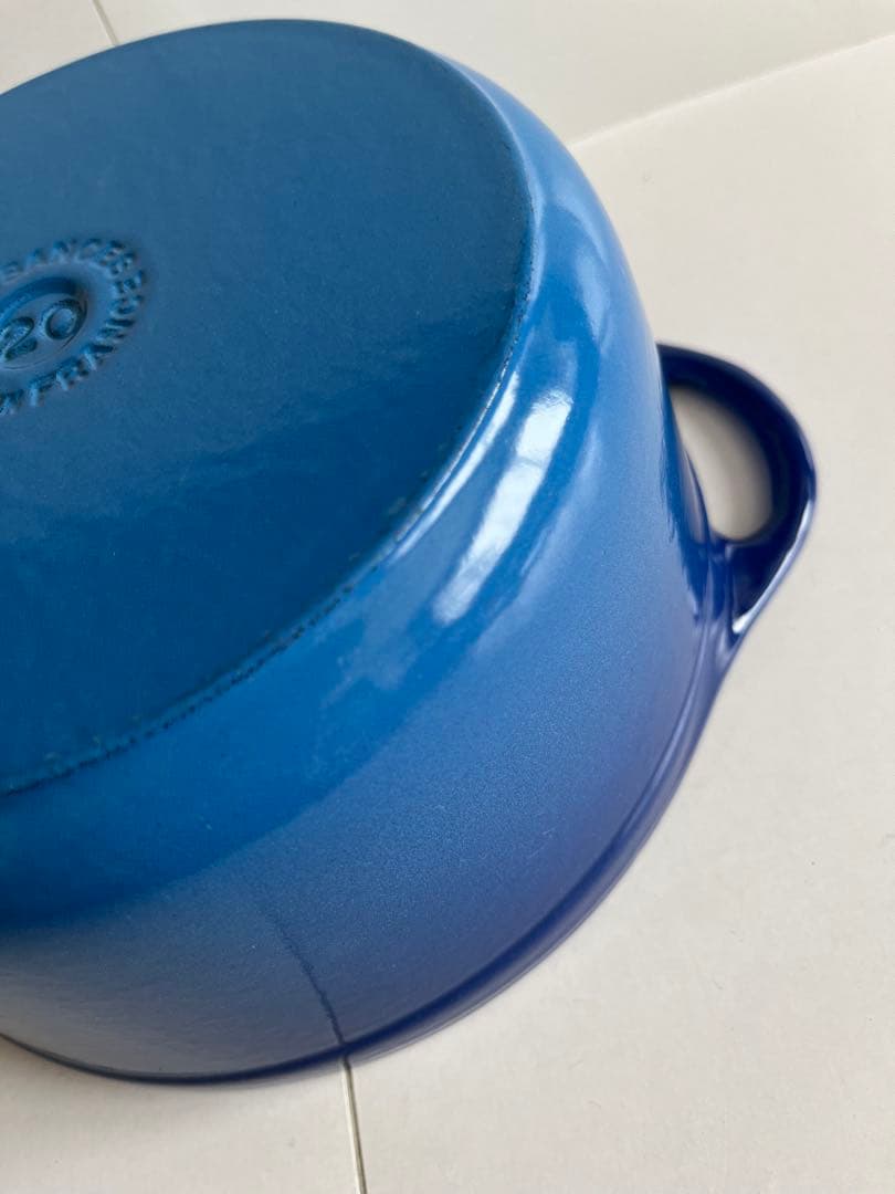 廃盤　希少　クーザンス 両手鍋　ブルー　20cm