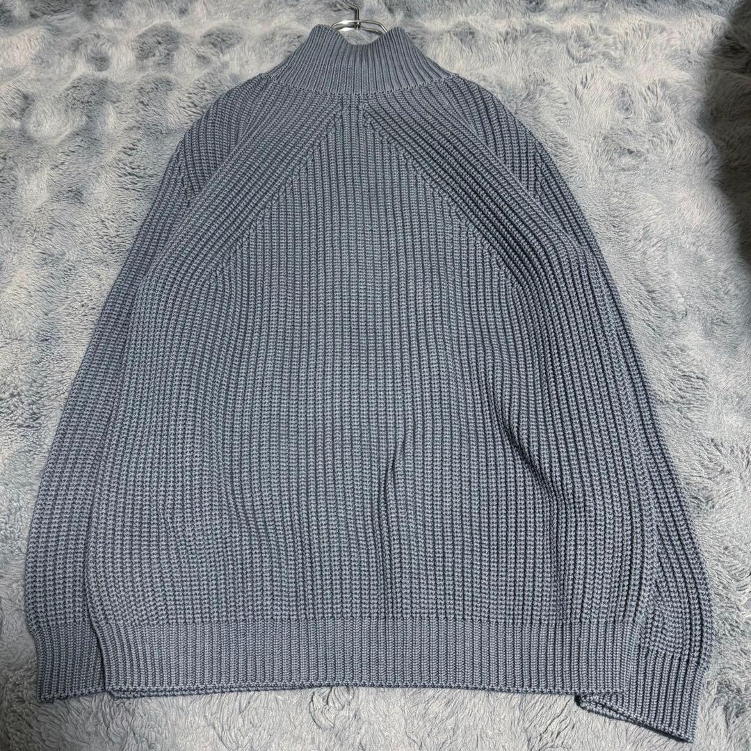 BATONER ブルーグレー タートルネックニット サイズ2 シグネチャー M