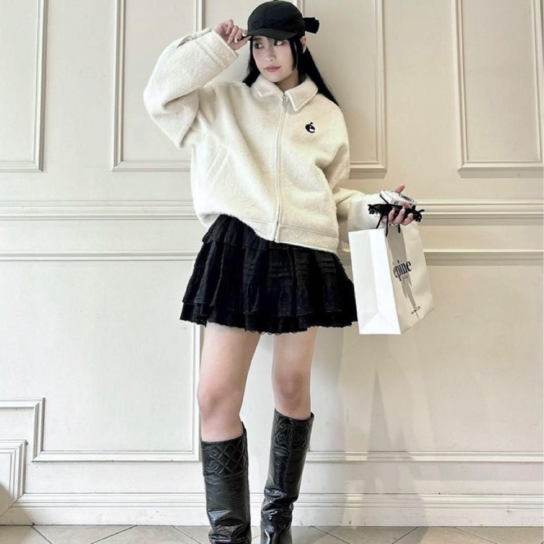 épine shaggy blouson white