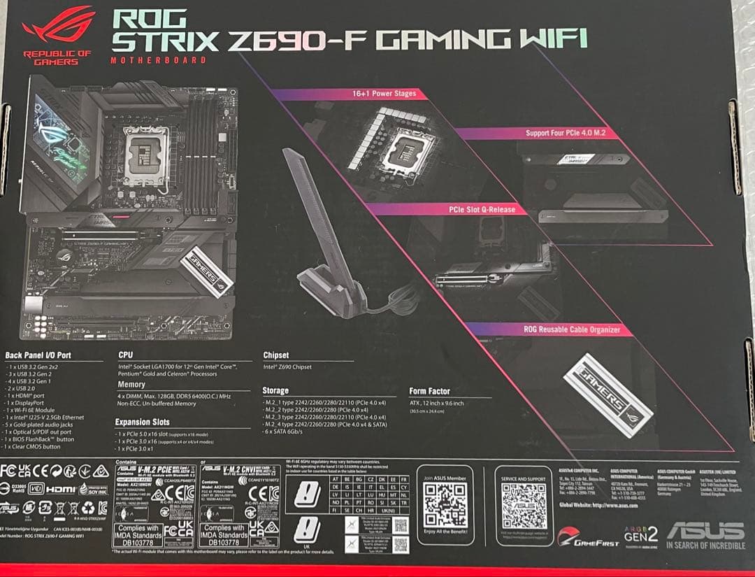 (ジャンク)ROG STRIX Z690-F GAMING WIFIマザーボード