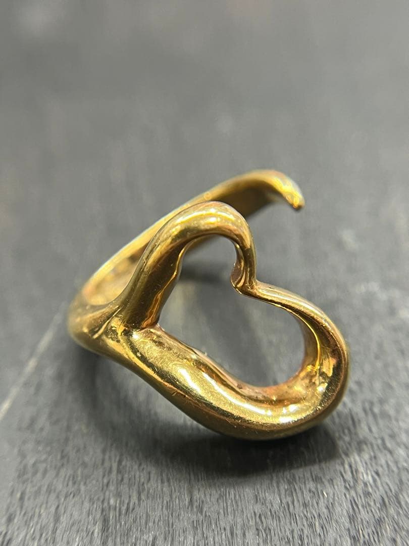 TIFFANY&CO.ティファニー　オープンハート　リング9.5号　ヴィンテージ