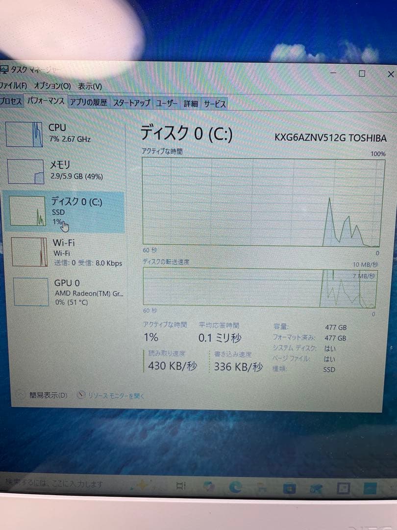 LaVie N1536/A ライゼン3 3250U 8GB ノートPC 1395
