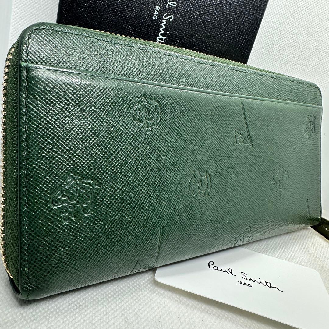 ✨美品✨ポールスミス ポールドローイング クラウン ラウンドファスナー フラッグ