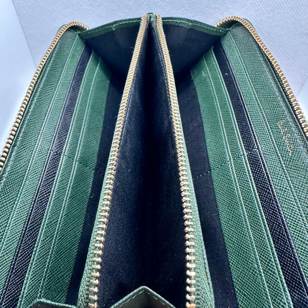 ✨美品✨ポールスミス ポールドローイング クラウン ラウンドファスナー フラッグ