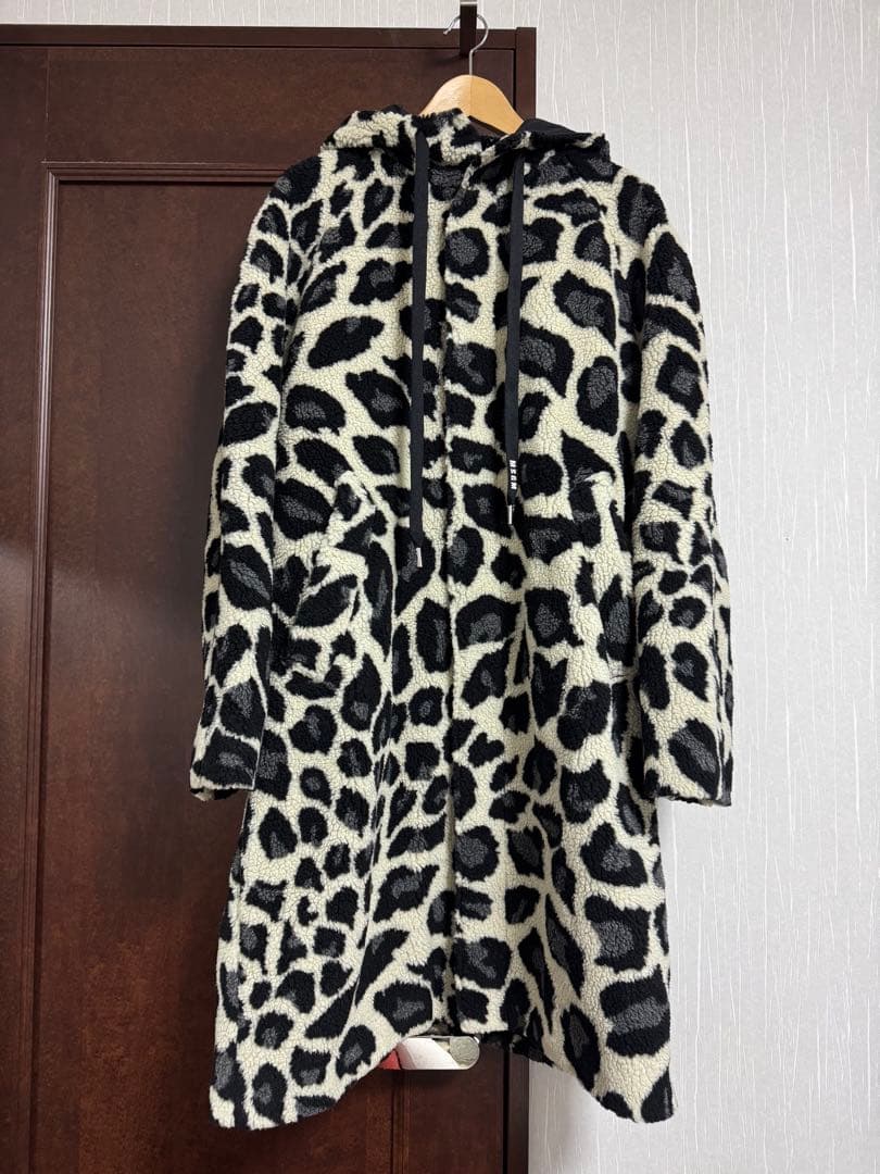 MSGM レオパード ボアコート