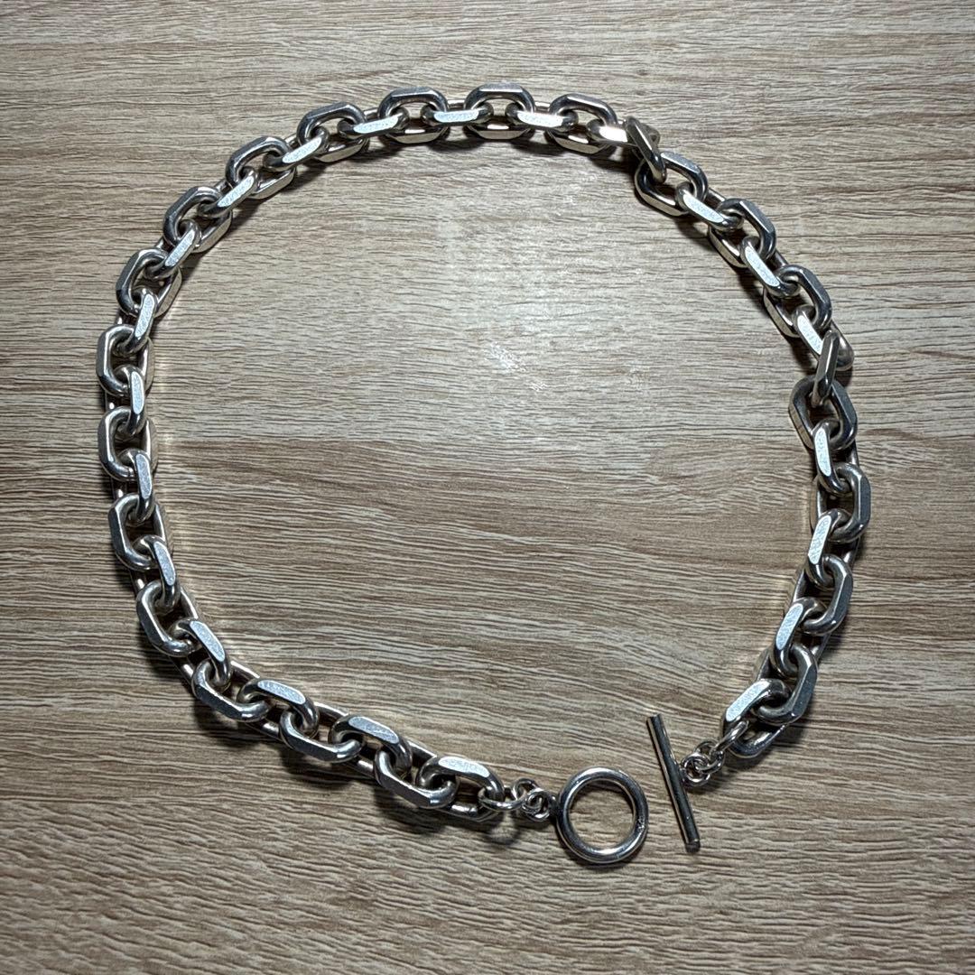 極太 925 SILVER シルバー リンクチェーンネックレス トグル式