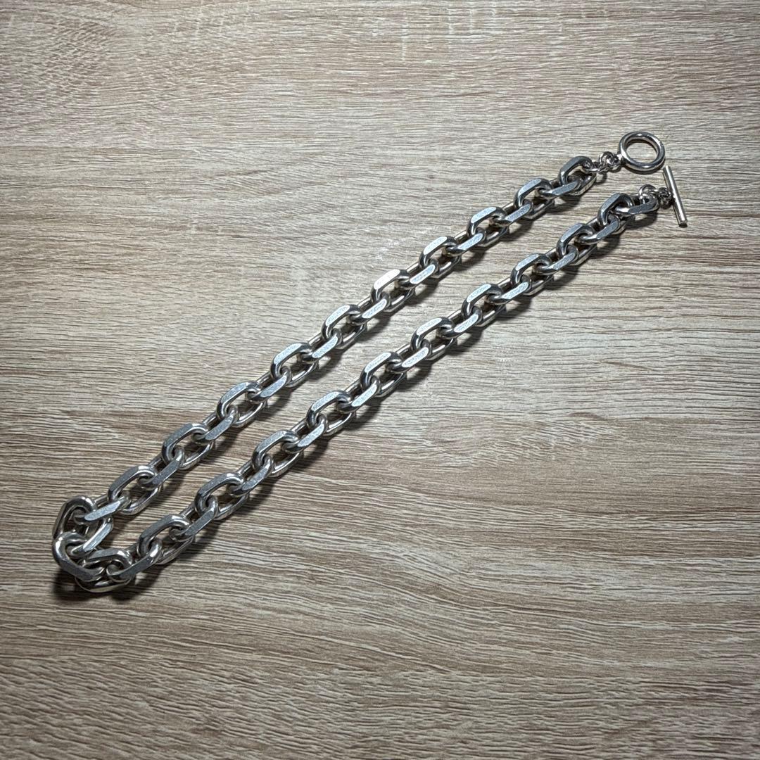 極太 925 SILVER シルバー リンクチェーンネックレス トグル式