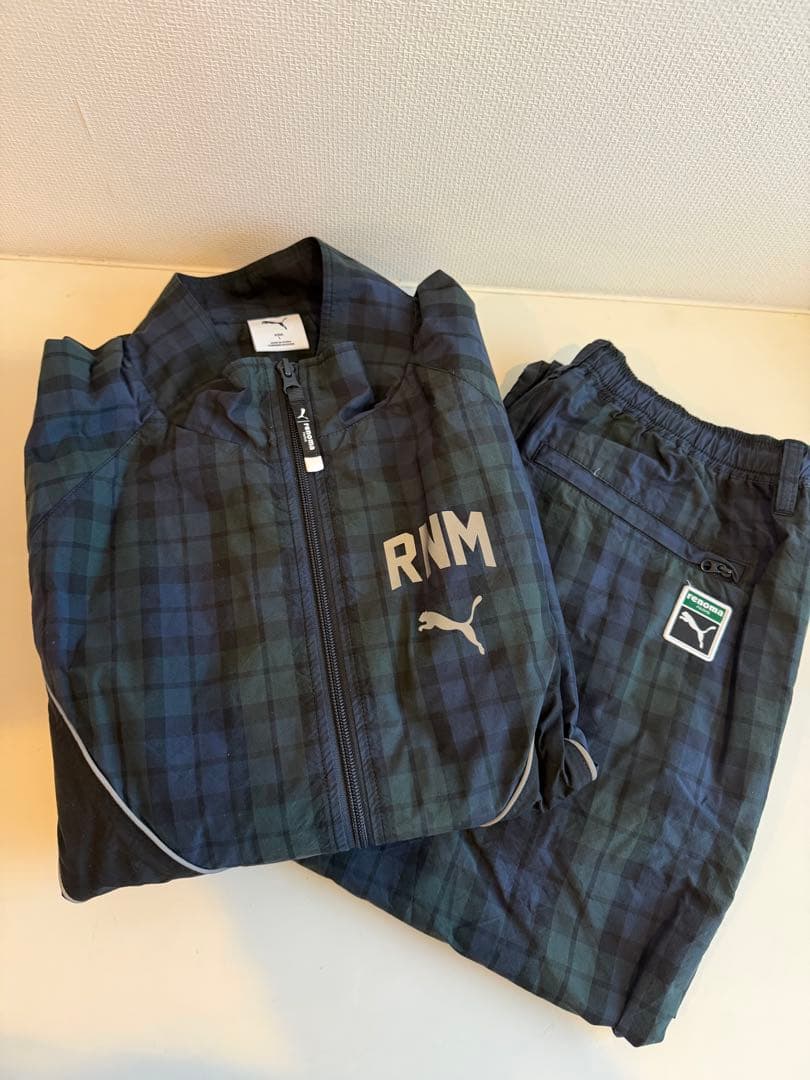 renoma×PUMA チェック柄ジャケットとパンツセット L
