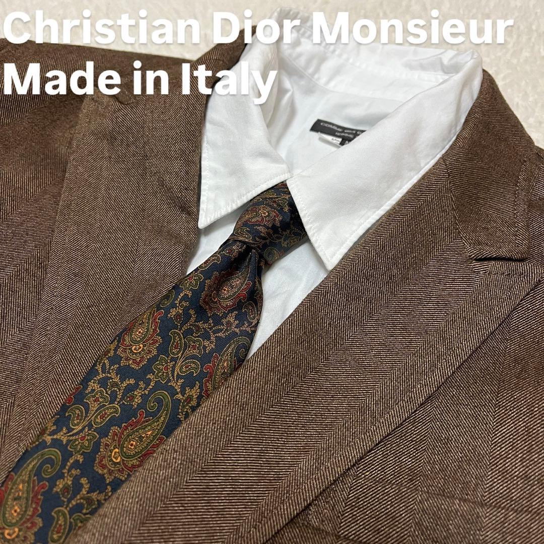イタリア製Christian Dior Monsieur ペイズリー柄ネクタイ