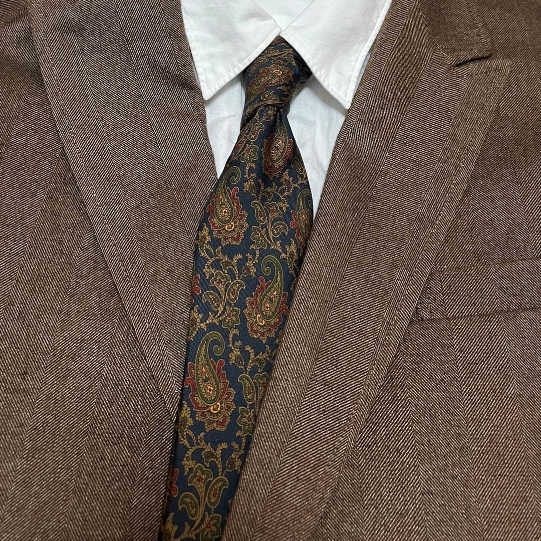 イタリア製Christian Dior Monsieur ペイズリー柄ネクタイ